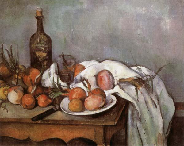 Paul Cezanne Onions and Bottle Spain oil painting art